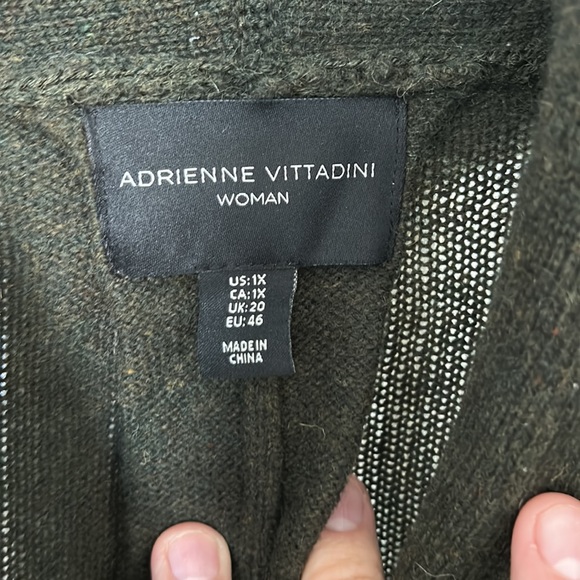 Adrienne Vittadini Green Long Cardigan - Picture 3 of 7